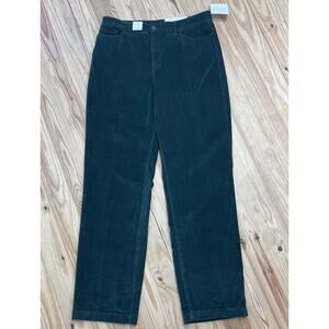 Women’s Croft And Barrow Green Corduroy Classic Fit Pants Size 12
